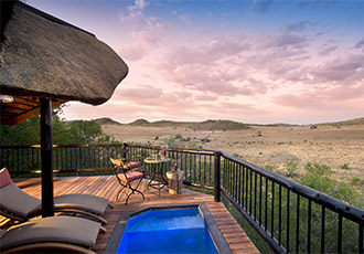 Your private deck at Tshukudu Bush Lodge