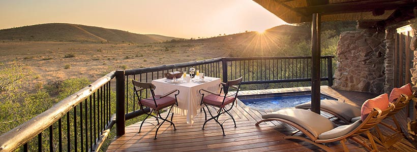 Tshukudu Bush Lodge luxury suite private deck