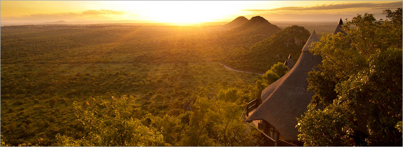 A breathtaking, memorable sunset at the luxury Ulusaba Safari Lodge