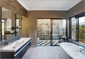 Luxury suites with large bathrooms and showers