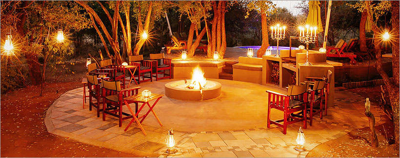 Tambuti Lodge, boma dining in style, under the stars